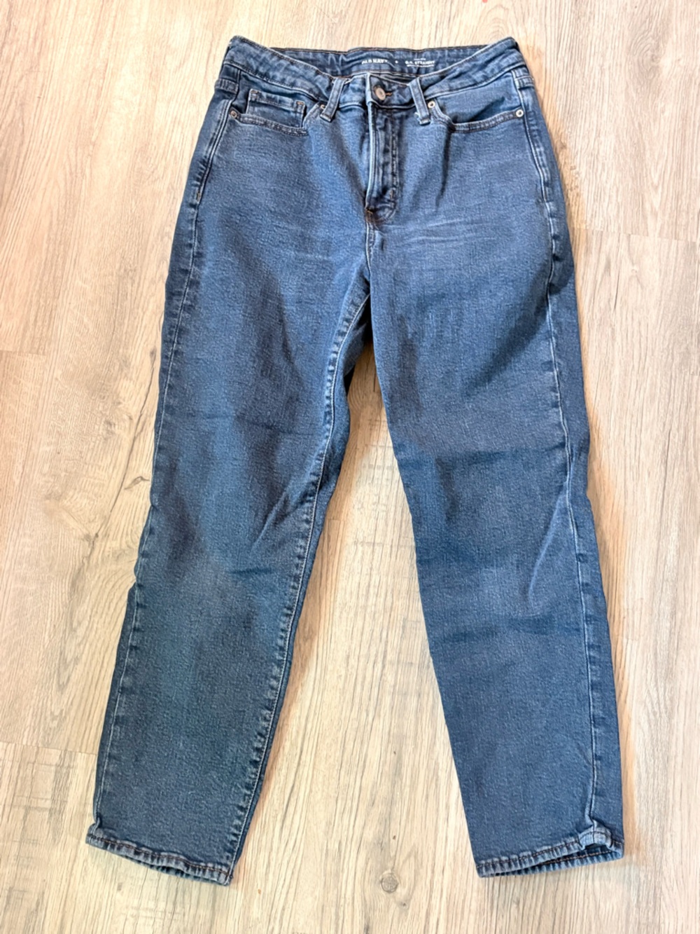 Old Navy Women's Straight Jeans in Dark Blue Denim